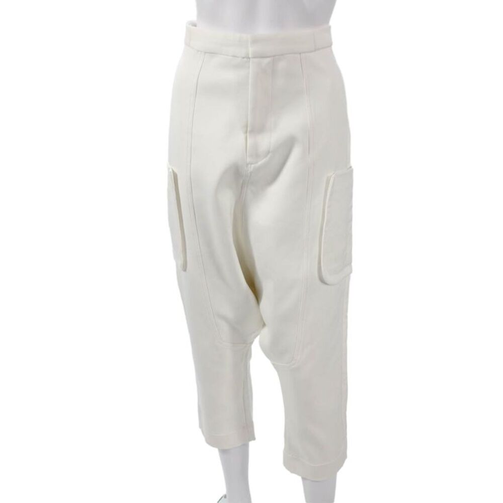 Bassike Women Harem Pants White Nylon Zip Closure Size 3